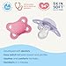 MAM Original Matte Baby Pacifier, Nipple Shape Helps Promote Healthy Oral Development, Sterilizer Case, 2 Pack, 0-6 Months, Girl,2 Count (Pack of 1)