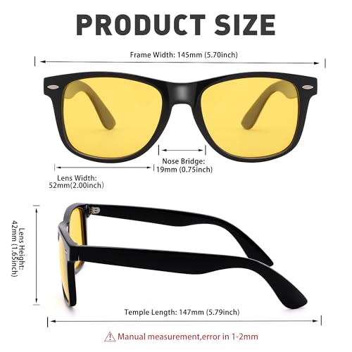Image of Sunglasses Men, Square Polarized Sunglasses for Mens & Womens, Trendy Retro Sun Glasses Driving Fishing UV Protection