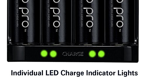 Panasonic BQ-CC17KSBA eneloop Advanced Individual Battery Charger with 4 LED Charge Indicator Lights, Black - image 9