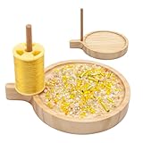 Tabla de perlas para la creación de joyas – Organizador de madera con portabebidas, tabla de manualidades para actividades creativas, para actividades manuales, pulsera collar de escuela casa