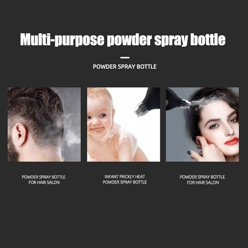Gummipuder-Sprühflasche, Tragbarer Spender für Trockenshampoo, Babypuder, mit Kontrolle, Einfache Handhabung, Leichtes Design, Geeignet für Haarfasern, Talkumpuder,