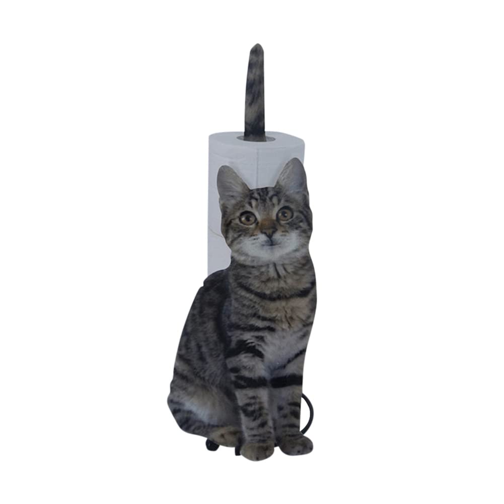 Emmettben B Toilet Paper Holder, Toilet Roll Holder, Simulation Cute Cat Paper Holder, Wrought Iron Cat Shape Athroom Towel Paper Storage Rack, Kitchen Tissue Storage Shelf Tabletop Home Ornaments Decoration