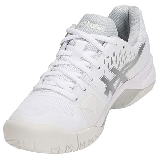 ASICS Women's Gel-Challenger 12 Tennis Shoes, 11, White/Silver