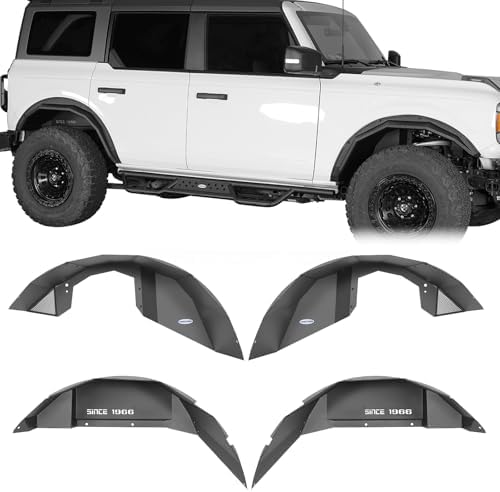 Amazon.com: Hooke Road Bronco Front and Rear Inner Fender Liners Set ...