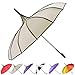 Outgeek Umbrella Retro Pagoda Umbrella Parasol Umbrella Sun Umbrella UV Protection Umbrella Retro with Hook Handle (Beige)