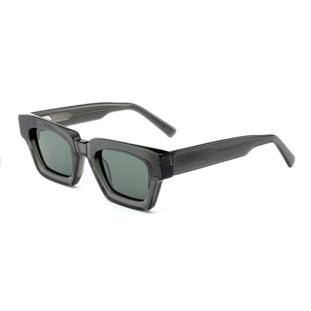 Occhiali da sole polarizzati in acetato spesso, alla moda, per attività all'aperto, con protezione UV400.