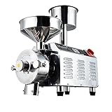 Molinillo Granos Eléctrico 3000 W,fresadora Molienda Cultivos Acero Inoxidable Con Avance/retroceso Ajustable Y Espesor Malla 50-200 Y Velocidad 1500RPM/min,salida 40-60KG/H, Para Cereales