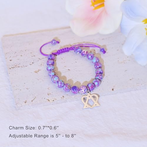 Image of LZ EMOTION Natural Stone Adoption Bracelet Adoption Jewelry with Adoption Symbol Adoption Day Gifts for Adoptive Parents Gotcha Day Gift, Thank You Gifts