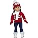 Stecto 5 lotes de Navidad Custume muñeca accesorios para muñecas de 45,72 cm muñeca American Girl Doll incluye suéter, pantalones, sombrero, bufanda, guantes, muñeca de generación