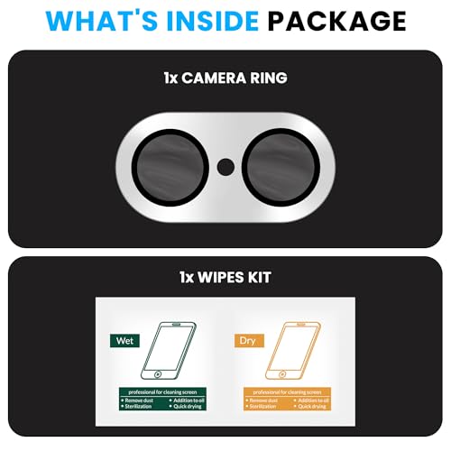 Image of ArmourPro Camera Lens Protectors for OnePlus Nord CE 5 Tough HD Individual Aluminum Alloy Lens Ring Cover, Scratch Resistant, Thin Tempered Glass| Silver, 1 Pack