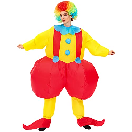 Arokibui Inflatable Clown Costume Adult Funny Blow Up Costume for Cosplay Party Christmas Halloween Unisex Yellow - Image 4