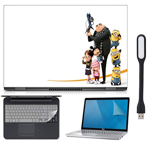 Ramiya- 4in1 Laptop Skin Combo Kit 14 inch with Laptop Skin, Screen Protector, KeyGuard and USB Light – Bubble Free, Waterproof All Type Laptop