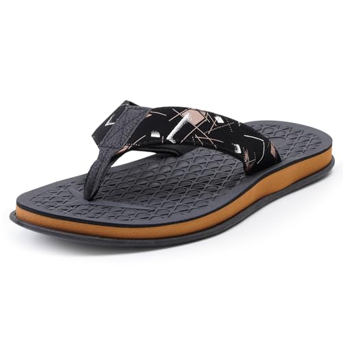 Image of MALIDA Mens Flip Flops Non-Slip Bathroom Shower Shoes Cushion foam Indoor and Outdoor Thong Sandals