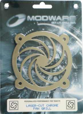 Swirl 80mm Laser Cut Chrome Fan Grill CFG80TU