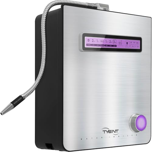 Tyent Edge 5 Turbo Water Ionizer - Dual Filtration System - Hydrogen Enhanced Water Purification - Adjustable pH Settings with Turbo Mode - Touchscreen Interface & Auto-Flow Stop - Advanced Filtration