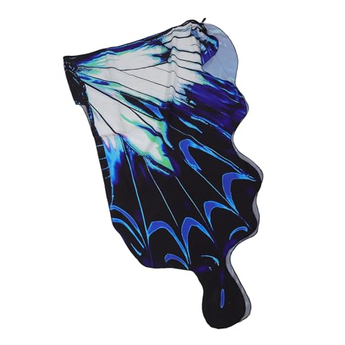 GALPADA Capa de Alas de Insecto para Mujer Adulta Disfraz de Halloween Ajustable Lazo Resistente Poliéster Ligero Azul Verde y Negro Adecuado para Cosplay Fiestas y Festivales