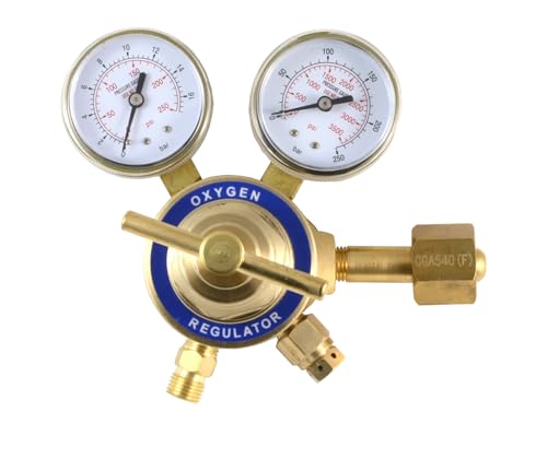 SÜA Two-stage regulator for Oxygen. Inlet Connection: CGA-540 - Outlet Connection: 9/16”-18 RH