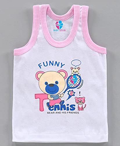 Image of Presents Born Baby Pure Cotton Printed Innerwear baniyan Kids Vest Infants Sando Unisex Sleeveless Regular fit Undershirts for Boys and Girls Pack of 6