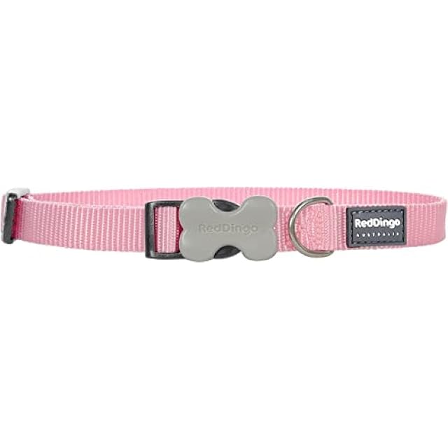 Red Dingo Collar liso perro, Rosa (Pink)