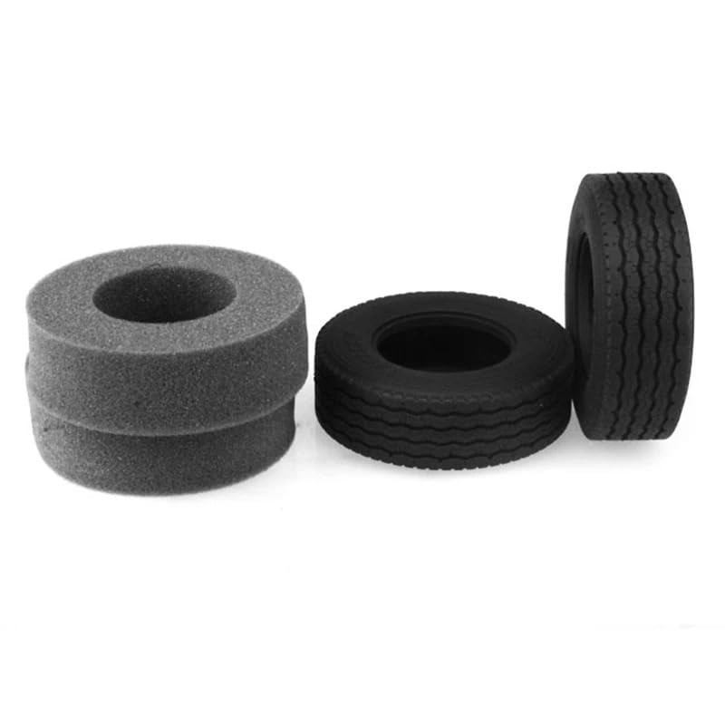 1 14 Rc Car Wheels Set with Inner Sponge Replacement for Tamiya-1 14 RC Tractor Truck Dumper RC