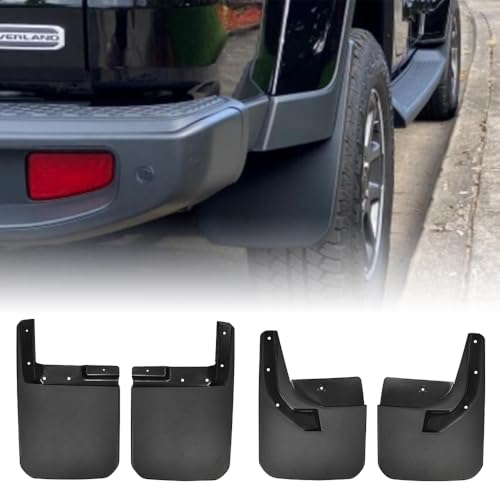 Image of JSCARLIFE Mud Flaps for 2018-2024 J-eep Wrangler JL | No-Drill Splash Guards | Front & Rear Set | Black PP Plastic | Protects Against Mud, Rocks & Road Debris