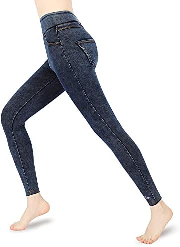 Denim Stretch Yoga Leggings - DAMAIN NAMES