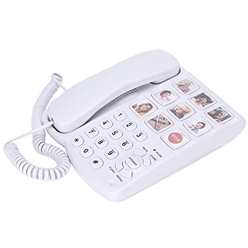 Téléphone filaire amplifié à gros boutons contre les touches petites
