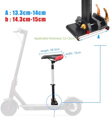 KENANLAN E Saddle Electric Scooter Seat Fits for M365,Adjustable Universal Punch Scooter Seat Attachment,Folding Electric Scooter Seat Saddle Folding Seat Replacement