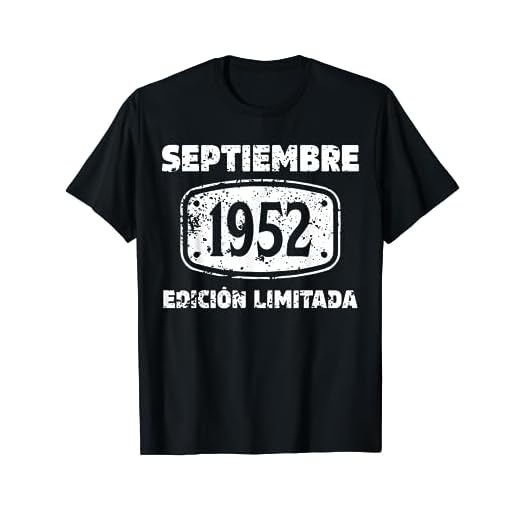 70 Años Cumpleaños Septiembre 1952 Hombre Mujer Septiembre Camiseta