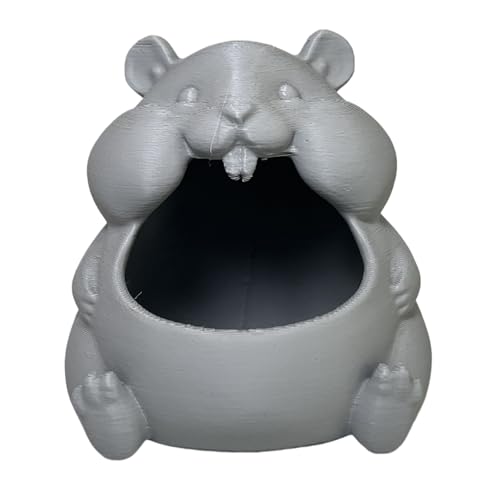 Adorable plato con diseño de hámster, ideal para organizar llaves, monedas y joyas en el escritorio o en el estante. Plato decorativo