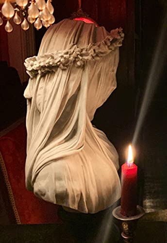 Generic Veiled Lady Bust Veiled Maiden Bust Sculpture 9.8 Inch Gothic Statue Handmade Resin Crafts Home Decor Aesthetic thumb #1