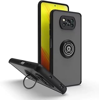 جراب موبايل متوافق مع بوكو x3 ان اف سي/بوكو x3 برو من مادة البولي يوريثان + جراب حماية رائع مع حلقة 360 درجة، جراب مقاوم للصدمات، لموبايل لبوكو x3 ان اف سي/بوكو x3 برو من فاسينيشن (أسود)