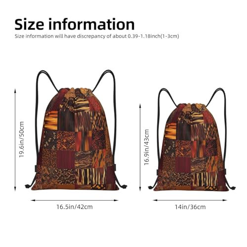 Drawstring Backpack Sports Gym Bags Draw String Bag for Women Men African Style Patchwork Drawstring Bags Sackpack2