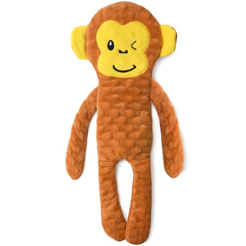 SHARLOVY No Stuffing Dog Toys Squeaky for Large Dogs, Crinkle Puppy Teething Toys to Keep Them Busy, Plush Interactive Doggie Long Lasting Chews for Aggressive Chewers