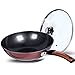 Fry Wok Flat Pans Non-Stick Pan Mniej oleju, patelnia do smażenia na kuchenkach indukcyjnych, kuchenkach gazowych, 32 cm, żeliwo Fry Wok