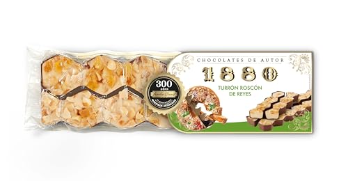 1880 - Turrón Chocolates de Autor Roscón de Reyes,200g, Textura Cremosa, Calidad Suprema, Ingredientes Nobles, Sabor Auténtico, El Turrón más Caro del Mundo