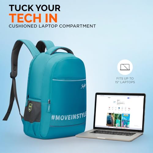 Image of SKYBAGS Dune Backpack | Premium Diamond pattern fabric | Upto 17 inch Laptop Portection | 02 Compartment | For Office and Casual Unisex Men Women Boys Girls