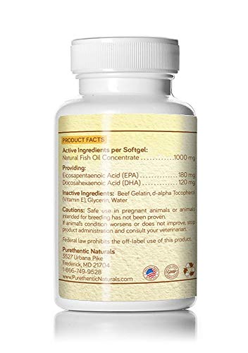 Omega 3 For Dogs, Fish Oil For Dogs 180 Softgels Pure & Natural Fatty Acids. (High Epa And Dha) (Helps Dog Allergies & Brain Function) Made In Usa (2 Bottles - Save 10%) #TOP2