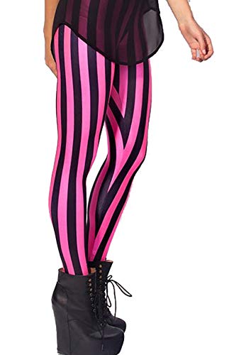 Image of QZUnique Leggings for Women, Halloween Full-Length Printed Legging Footless Elastic Yoga Pants, Regular and Plus Size