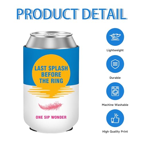 Image of 12 PCS Bachelorette Party Can Cooler Sleeves Insulated Neoprene Drink Holder for Bridesmaid Gifts Bridal Shower Decorations, Bachelorette Party Favors, Standard