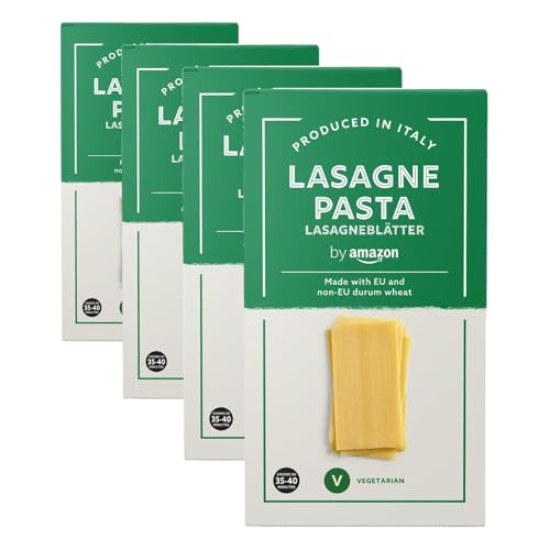 by Amazon Pâtes Lasagnes, 500g (Lot de 4)