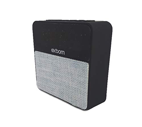 Radio Relógio Caixa De Som Bluetooth Display em Led Usb Micro Sd e P2 - Azul Claro