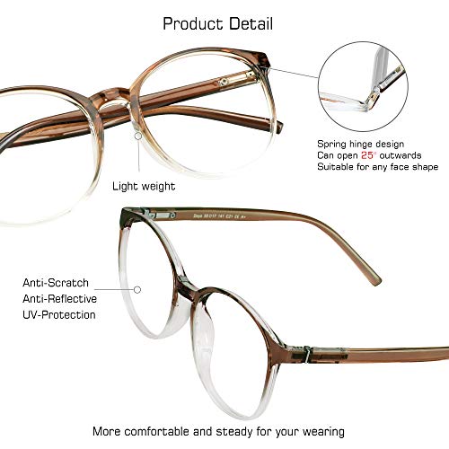 Image of VisionGlobal Blue Light Blocking Glasses, Lightweight Oval Frame, Computer Glasses for Gaming, Office, TV