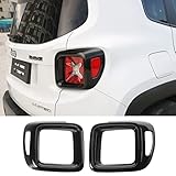 Tail Light Cover For Jeep Renegade 2016 2017 2018 Accessories ABS Rear Lamp Frame Bezel Trim Exterior Guard Glossy Black