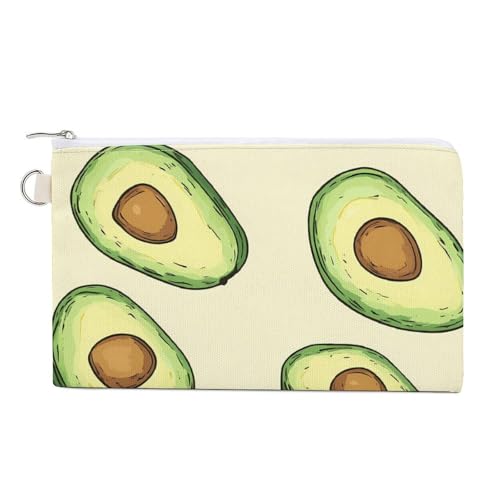 Cut Avocados Fashion Coin Purse Change Makeup Bag Canvas Pencil Pouch Travel