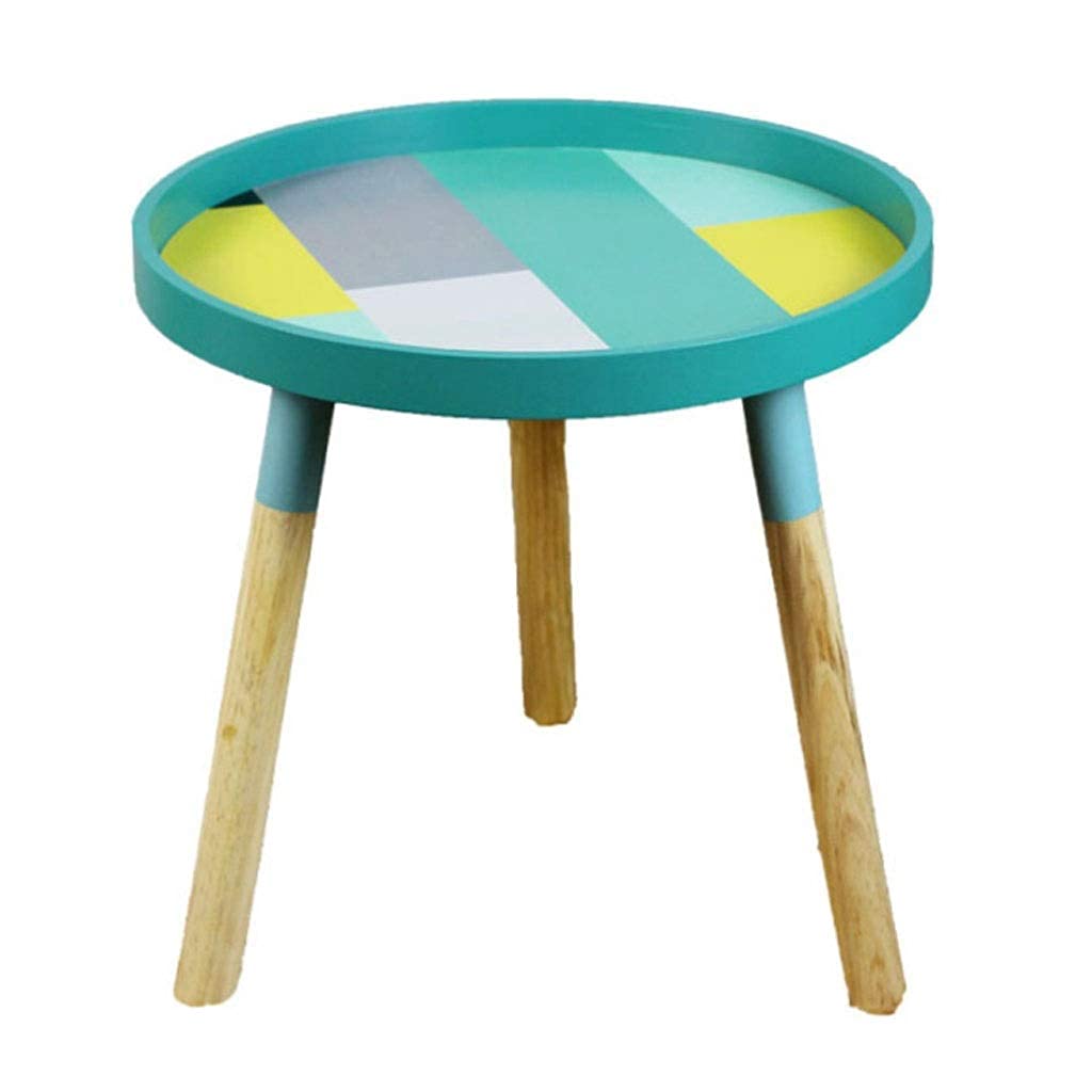 Table café bleue 39.5x40cm pour chambre et salon design