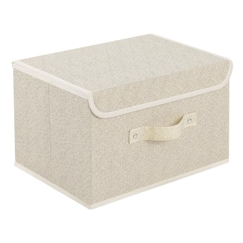 ENUMAIL Storage Bins with Handles,Grey and Beige,13x9.1x7.9in,1 Pack