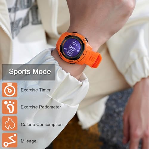 RORIOS Multifunctional Electronic Wristwatch Stylish Sport Watch Men Women Watches Digital Quartz Unisex Waterproof TPU Strap ABS Case4