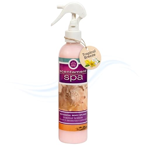Image of Best Shot Scentament Spa Botanical Body Splash, Detangler Spray, Body Spray for Pets, Cat and Dog Cologne Spray, Tropical Breeze, 8 Oz.