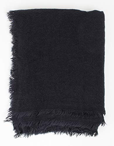 stylesilove Women Solid Color Frayed Edges Woven Blanket Scarf Autumn Winter Soft Wrap Shawl3